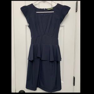 Maude Peplum navy dress